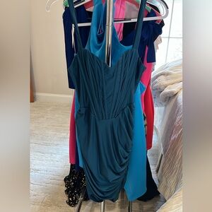 Blue corset top dress